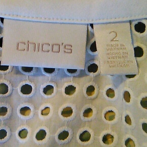 NWT Chico's Eyelet Jacket - Picture 9 of 11